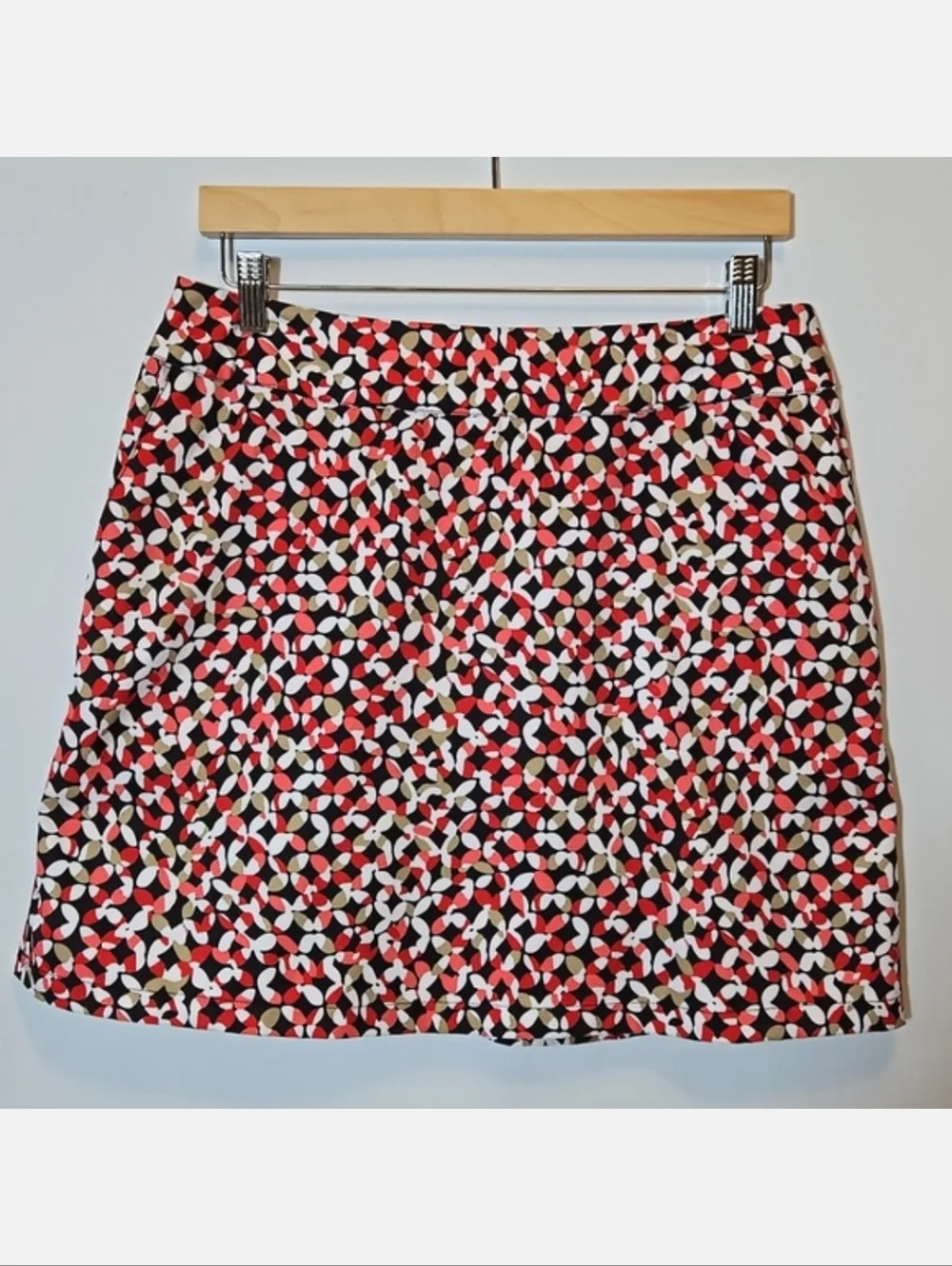 Tail Abstract Floral Print Golf Skort‎ Size 8 White Label Pickleball Tennis Prep